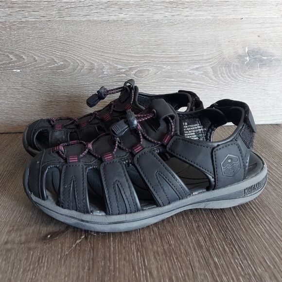 Khombu Ashley Sandal Womens Size 7 Black Purple - Picture 4 of 9